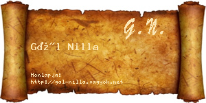 Gál Nilla névjegykártya